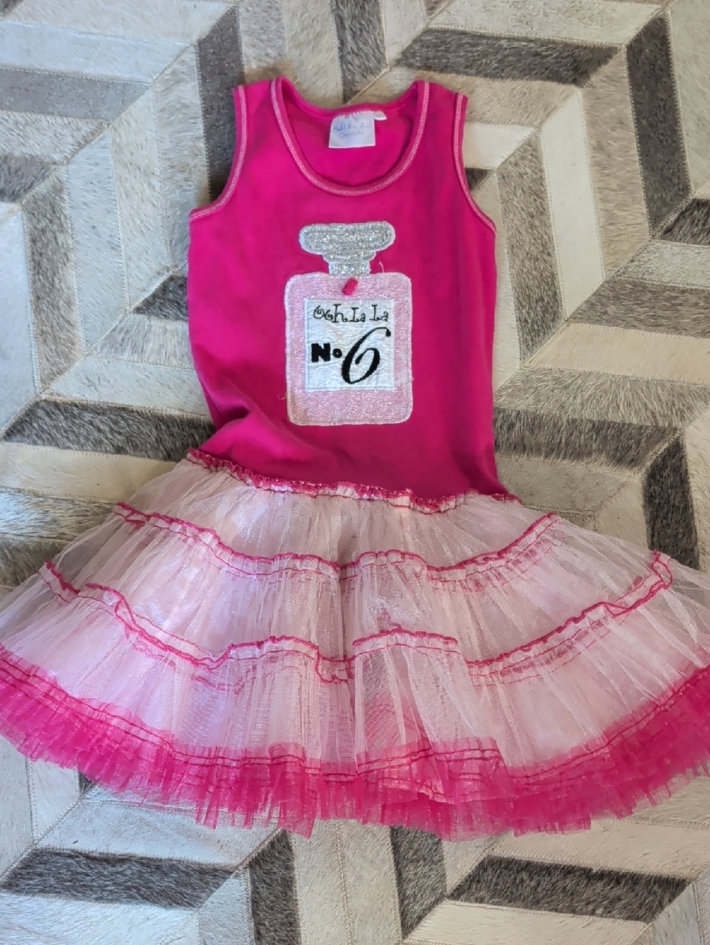 Ooh! La, La! Couture Hot Pink & Light Pink Tulle Perfume Bottle Dress